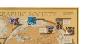 Magnetboard gold framed Poster Wallmap Worldmap