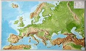 3D Relief Europakort