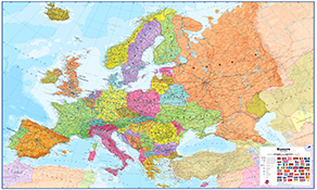 Europa Kontinent Kort