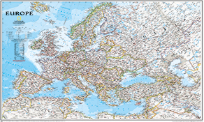 National Geographic Europa Kort
